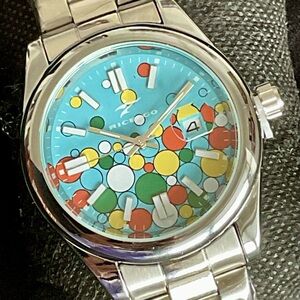 New Exciting Colorful Blue Celebration Dial Ricecgo Watch S/S Bracelet
